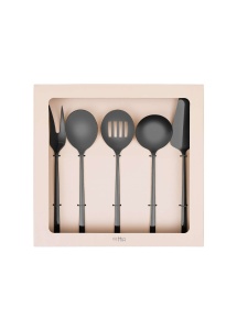 Set ustensile servire 5 bucati CKB0256 Negru 25.5x25.5x3 cm - Img 3