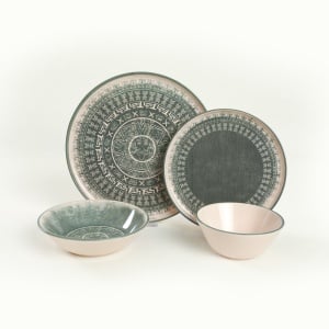 Set veselă din ceramică, 24 bucati Lavante splash Verde - Img 10