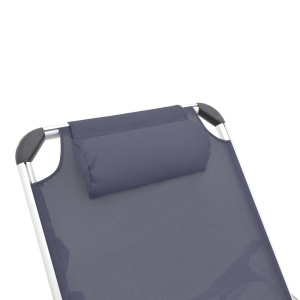 Sezlong, Fevepe, Gri inchis, 185x58.5x29.5 cm - Img 4
