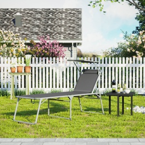 Sezlong Songmics Gri 65x200x48 cm - Img 4