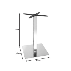 Suport blat masa Aluminum Pako World Argintiu 45x45x72 cm - Img 2