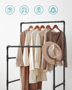 Suport pentru haine modular Songmics Negru 83x45x157 cm - Img 3