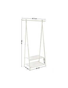 Suport pentru umerase, Songmics, HSR05W, Metal, Alb, 155 x 87 x 41 cm - Img 3