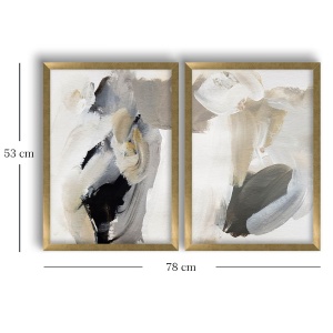 Tablou, 2 bucati Magna Roma Negru 38x53 cm - Img 2