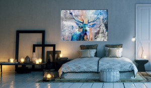 Tablou - Blue Deer 120x80 cm - Img 2
