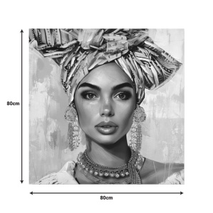 Tablou canvas Turban E Inart, Pako World, 80x3x80 cm - Img 2