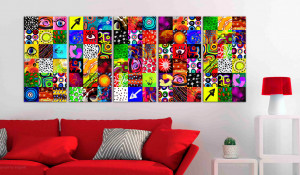 Tablou - Colourful Abstraction 200x80 cm - Img 2