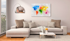 Tablou din plută - Expressionism of the World [Cork Map] 60x40 cm - Img 2