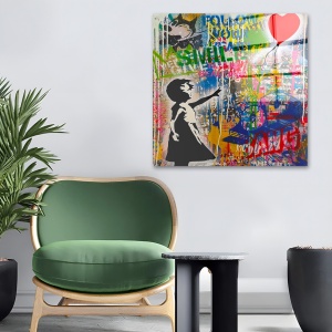 Tablou din sticlă temperată CAM4124 Multicolor 50x50x0.4 cm - Img 4
