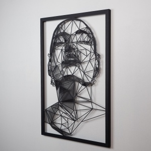 Tablou metalic Antonietta Negru 45x70 cm - Img 3