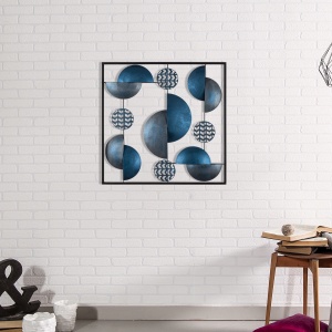 Tablou metalic Aurora Multicolor 55x55 cm - Img 3