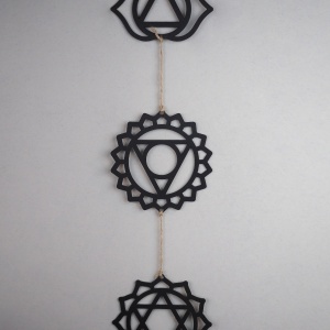 Tablou metalic Chakra Negru 10x10x1.5 cm - Img 5