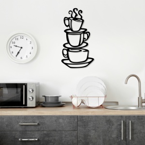 Tablou metalic Coffee Negru 40x75 cm - Img 2
