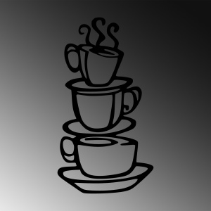 Tablou metalic Coffee Negru 40x75 cm - Img 4