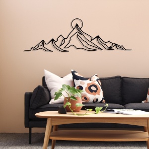 Tablou metalic Everest Negru 119.5x37 cm - Img 3
