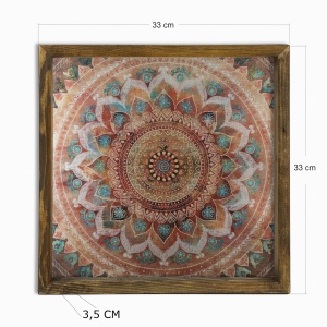 Tablou MZM249 Multicolor 33x33 cm - Img 3