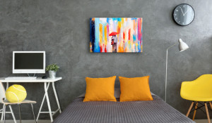 Tablou - Under the Love Umbrella 120x80 cm - Img 2