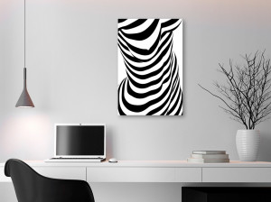 Tablou - Zebra Woman (1 Part) Vertical 80x120 cm - Img 2