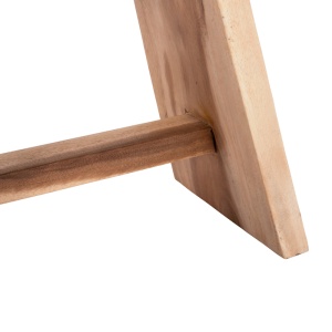 Taburet decorativ Saddle, Natural, 30x50x50 cm - Img 4