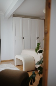 Taburet Nu Alb 106x45x46 cm - Img 3