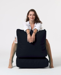 Taburet puf beanbag de gradina Siesta Negru - Img 18