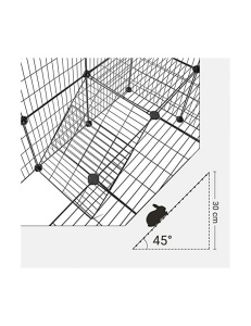Tarc pentru animale de comapnie, Songmics, Negru, LPI02H, 143 x 73 x 71 cm - Img 6