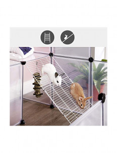 Tarc pentru animale de companie, Songmics, Alb, LPC004W01, 143 x 108 x 92 cm - Img 4