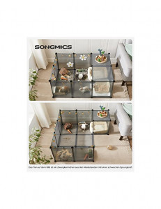Tarc pentru animale de companie, Songmics, LPC002G01, Gri, 143 x 73 x 46 cm - Img 2