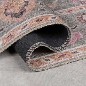 Traversa Una Floral Washable Verde 60x230 cm, Flair Rugs - Img 4