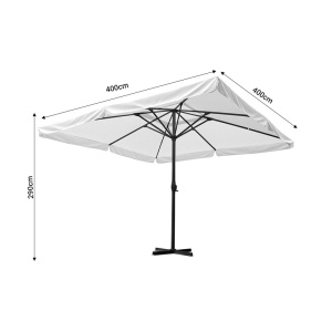 Umbrelă de grădină Shoreline Bej 4x4x290 cm - Img 4