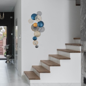 Accesoriu decorativ de perete metalic Bronte Bronz 90x8x42 cm - Img 4