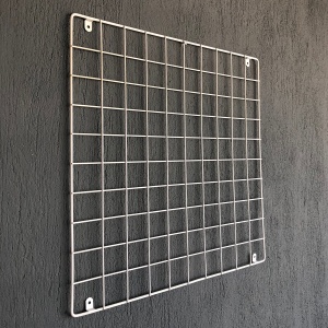 Accesoriu decorativ de perete metalic WR006 Alb 60x60x3 cm - Img 3