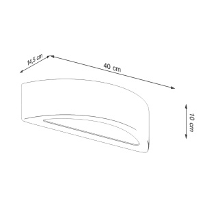 Aplica Atena din beton Gri 40x14.5x10 cm - Img 4