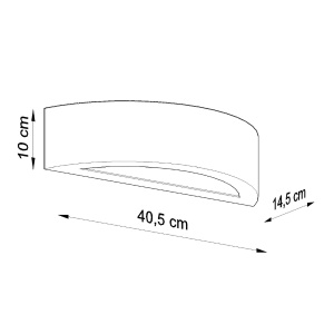 Aplica Atena din ceramica Alb 40.5x14.5x10 cm - Img 5