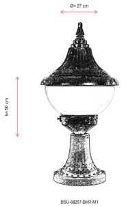Aplica de perete exterior M1 Maro 27x50 cm - Img 3