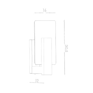 Aplica Lappo Wenge 16x12x30.5 cm - Img 4