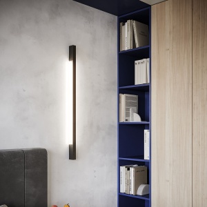 Aplica perete LED Sappo Negru 3000K 4x6.5x150 cm - Img 11