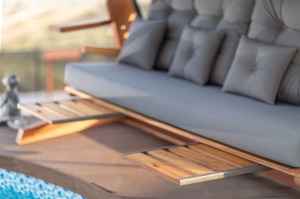 Balansoar cu 3 locuri Luna Deluxe 2600 Antracit 260x200x195 cm - Img 3