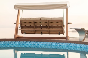 Balansoar cu 3 locuri Luna Deluxe 2600 Bej 260x200x195 cm - Img 2