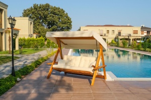 Balansoar cu 3 locuri Lyon 2400 Bej 236x190x175 cm - Img 3