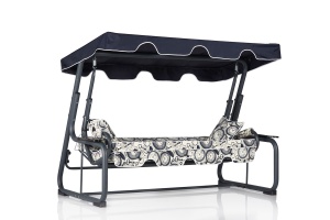 Balansoar cu 3 locuri Rubus 2 Multicolor 200x165x110 cm - Img 3