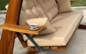 Balansoar cu 3 locuri Sia 2400 Bej 236x190x175 cm - Img 16