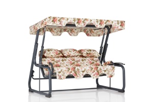 Balansoar cu 3 locuri Vitis 4 Multicolor 200x165x110 cm - Img 3