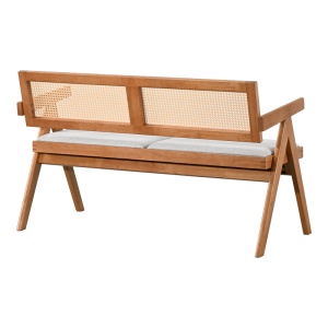 Bancuta cu 2 locuri, Winslow, Nuc, 60x130x77.5 cm - Img 3