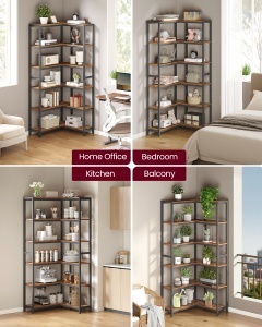 Biblioteca Barnet, Maro rustic, 102x24x175.2 cm - Img 5