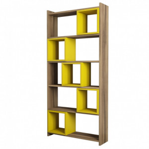 Biblioteca Box - Walnut, Galben - Img 4