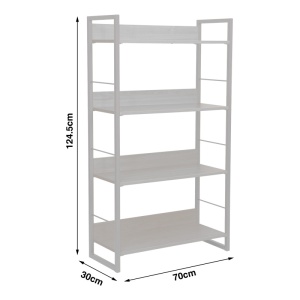Biblioteca Dorfie Negru 70x30x124.5 cm - Img 6