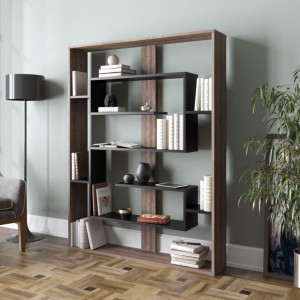 Biblioteca Esteban - Walnut, Negru - Img 1