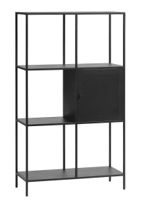 Biblioteca MALIBU, Negru, 35x138x80 cm - Img 2