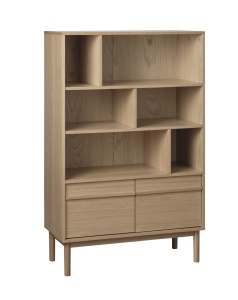Biblioteca PONZA, Stejar deschis, 40x140x90 cm - Img 2